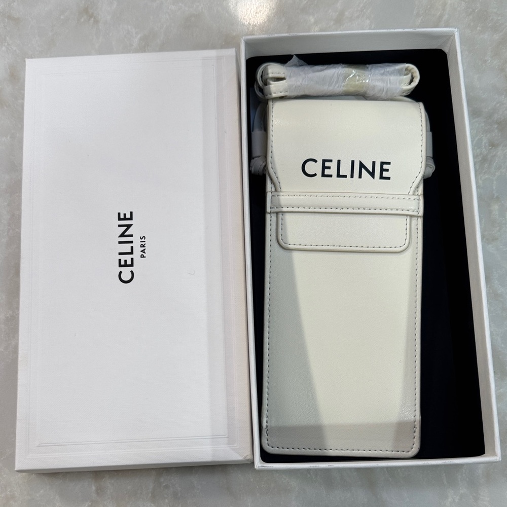Celine White Phone/sunglass crossbody - Picture 3 of 4